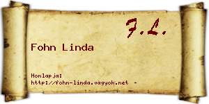 Fohn Linda névjegykártya